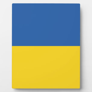 Flagge der Ukraine Button Fotoplatte