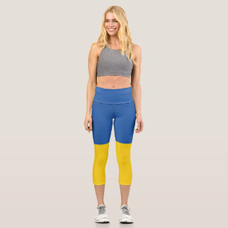 Flagge der Ukraine Capri Leggings
