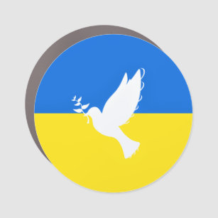 Flagge der Ukraine Dove of Peace Car Magnet - Frei