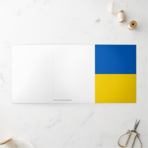 Flagge der Ukraine Dreifach Gefaltete Karte