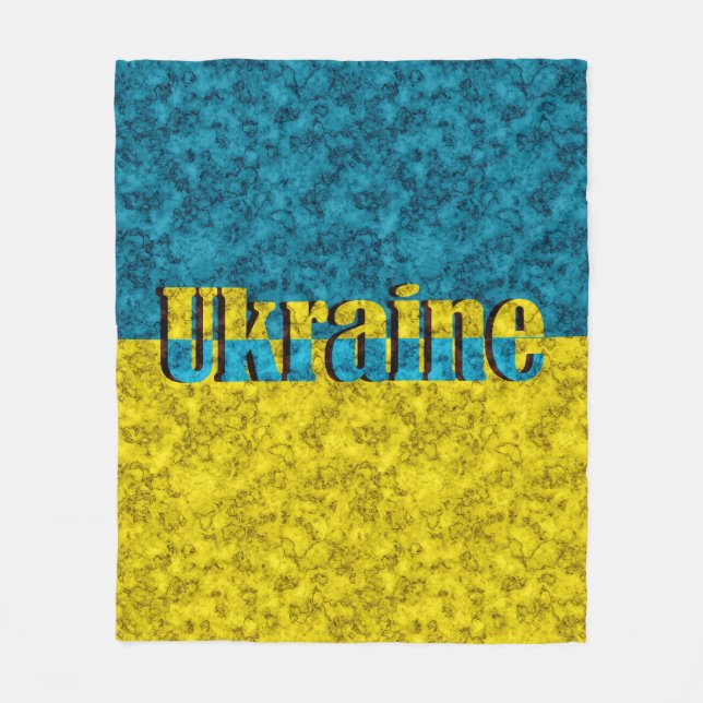 Flagge der Ukraine Fleecedecke (Vorderseite)