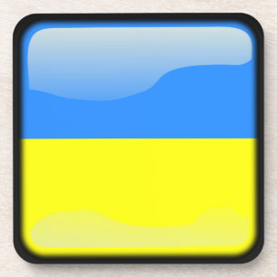 Flagge der Ukraine Getränkeuntersetzer