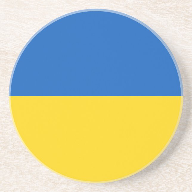 Flagge der Ukraine Getränkeuntersetzer (Vorne)