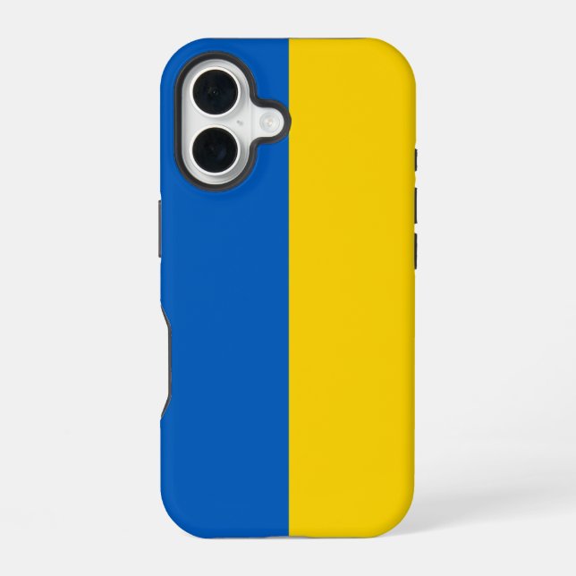 Flagge der Ukraine iPhone 16 Hülle (Rückseite)