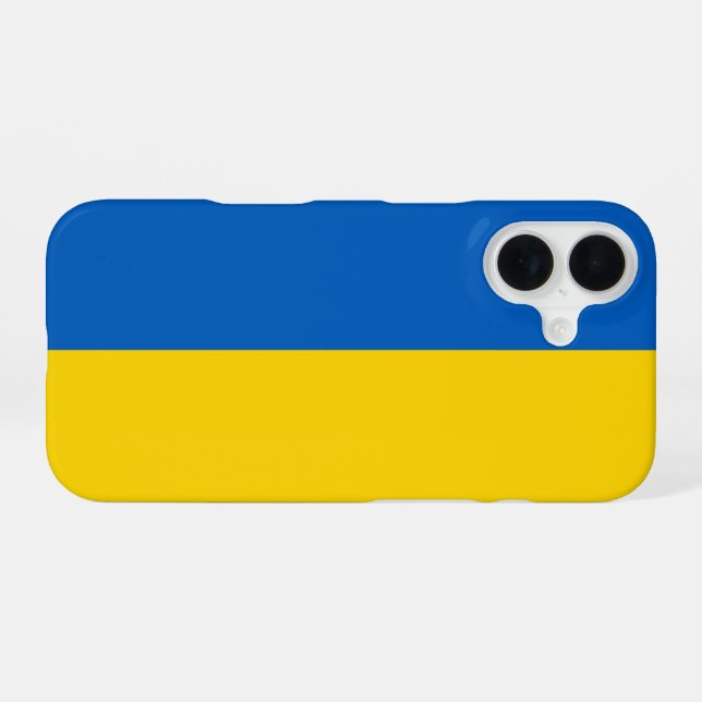 Flagge der Ukraine iPhone 16 Hülle (Rückseite (Horizontal))
