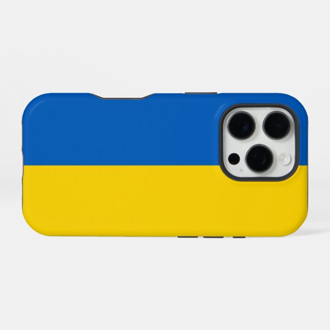 Flagge der Ukraine iPhone Hülle (Rückseite (Horizontal))