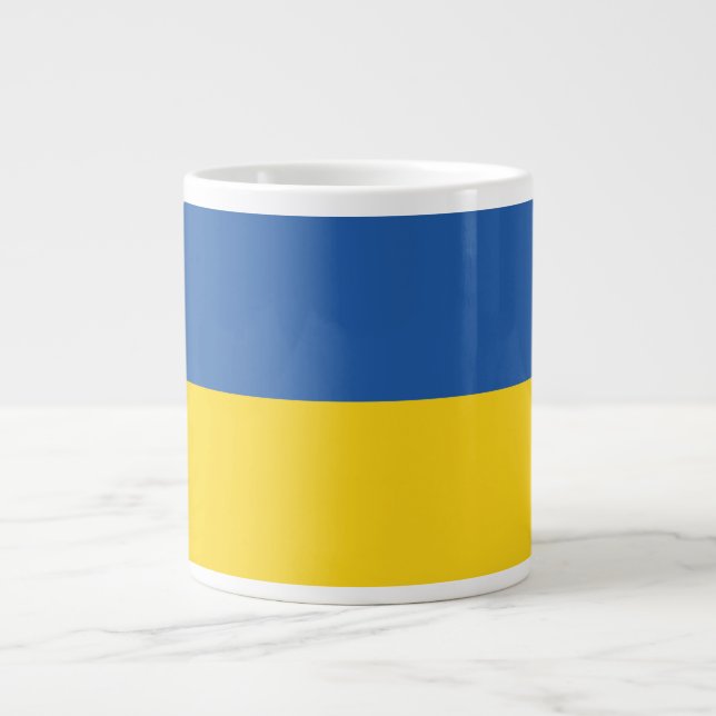 Flagge der Ukraine Jumbo-Tasse (Vorderseite)