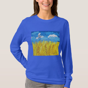 Flagge der Ukraine Landschaft T-Shirt