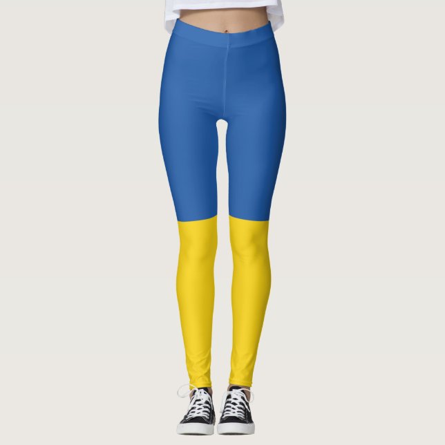 Flagge der Ukraine Leggings (Vorderseite)