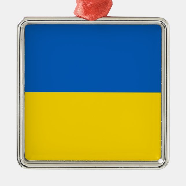Flagge der Ukraine Ornament Aus Metall (Vorne)