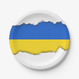 Flagge der Ukraine Pappteller