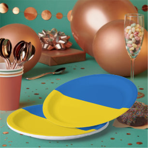Flagge der Ukraine Pappteller