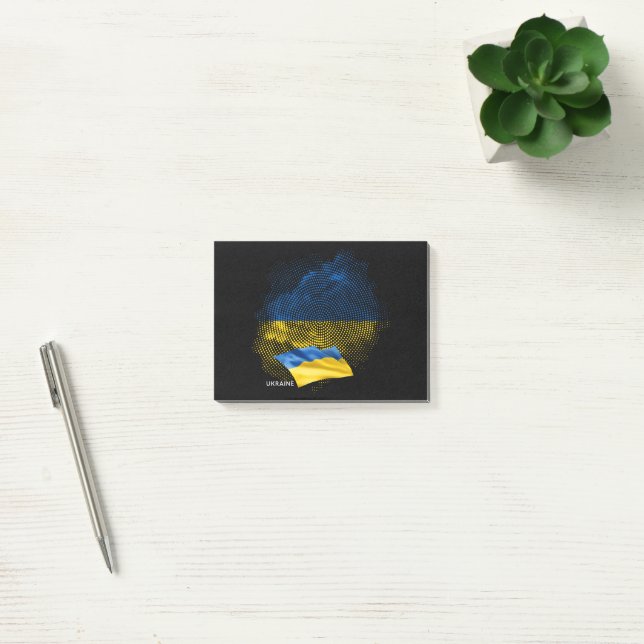 Flagge der Ukraine Post-it Klebezettel (Büro)