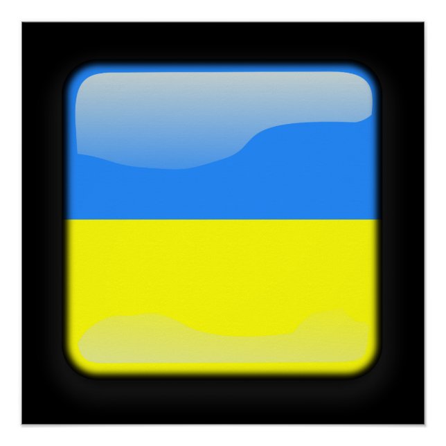 Flagge der Ukraine Poster (Vorderseite)
