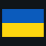 Flagge der Ukraine Poster<br><div class="desc">Flagge der Ukraine: Die Farben sind mit der ukrainischen Landschaft verbunden,  die blauen und gelben horizontalen Bänder symbolisieren den blauen Himmel auf den Weizenfeldern.</div>