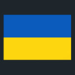 Flagge der Ukraine Poster<br><div class="desc">Flagge der Ukraine: Die Farben sind mit der ukrainischen Landschaft verbunden,  die blauen und gelben horizontalen Bänder symbolisieren den blauen Himmel auf den Weizenfeldern.</div>