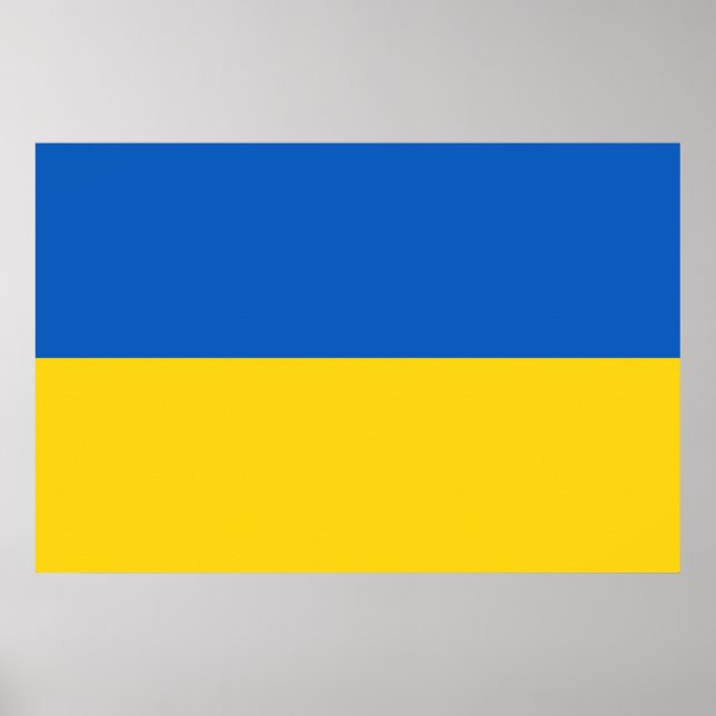 Flagge der Ukraine Poster (Vorne)