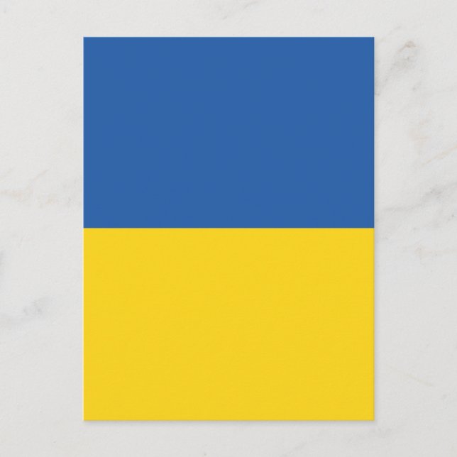 Flagge der Ukraine Postkarte (Vorderseite)