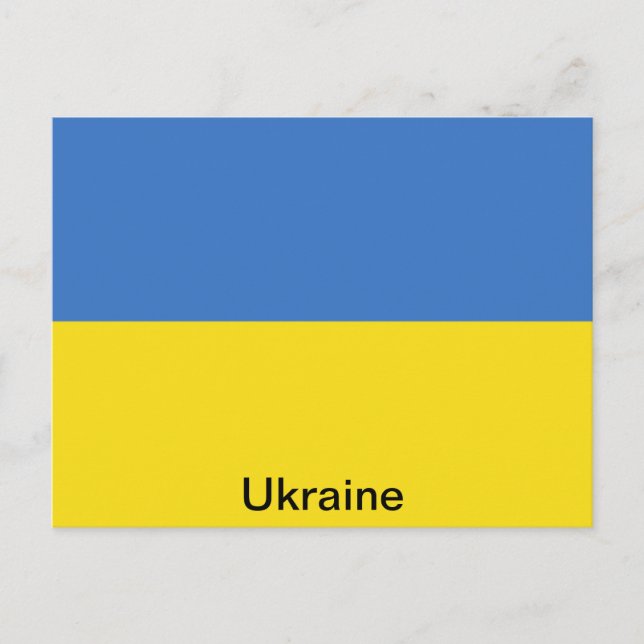 Flagge der Ukraine Postkarte (Vorderseite)