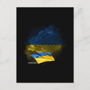 Flagge der Ukraine Postkarte