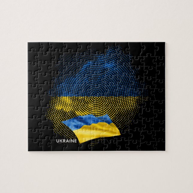 Flagge der Ukraine Puzzle (Horizontal)