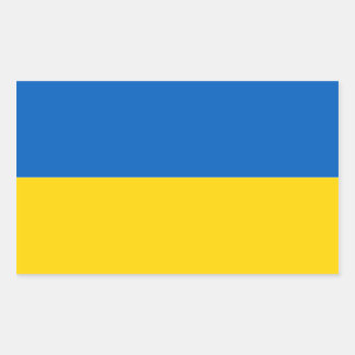 Flagge der Ukraine Rechteckiger Aufkleber