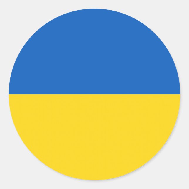Flagge der Ukraine Runder Aufkleber (Vorderseite)
