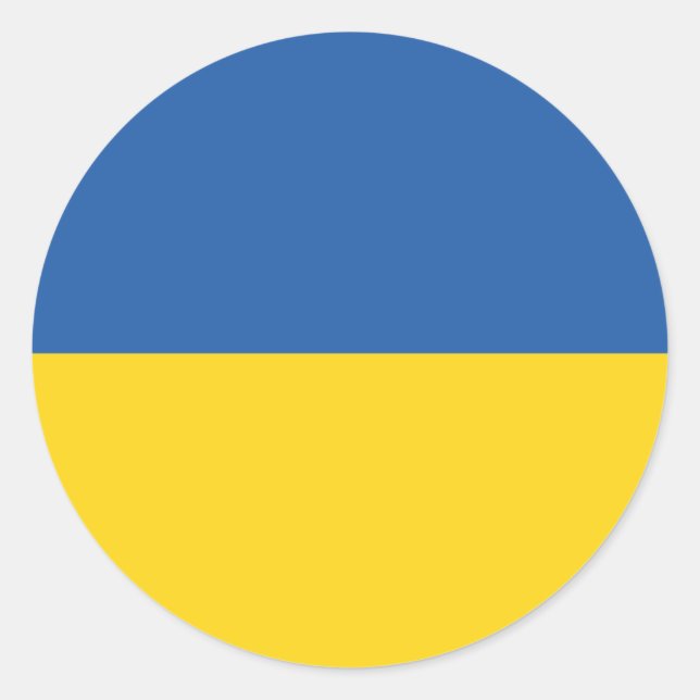 Flagge der Ukraine Runder Aufkleber (Vorderseite)