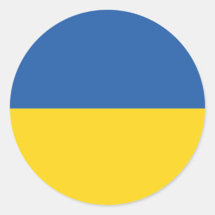 Flagge der Ukraine Runder Aufkleber