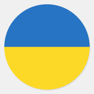 Flagge der Ukraine Runder Aufkleber