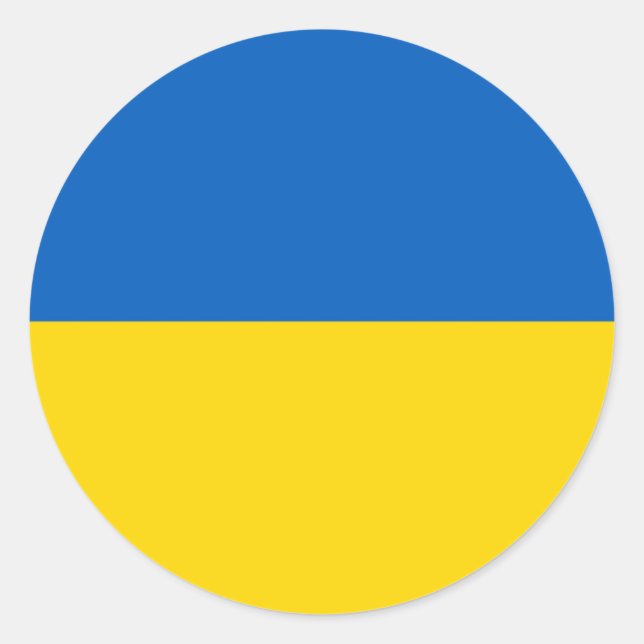 Flagge der Ukraine Runder Aufkleber (Vorderseite)