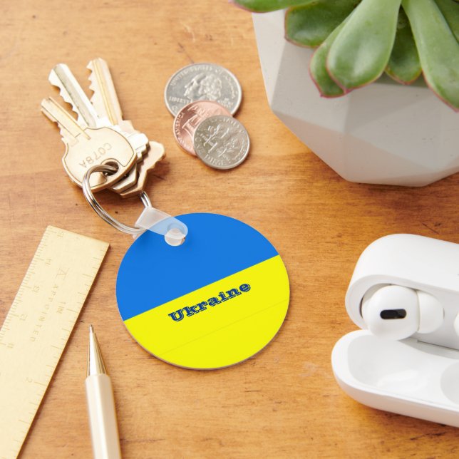 Flagge der Ukraine Schlüsselanhänger (Schreibtisch)
