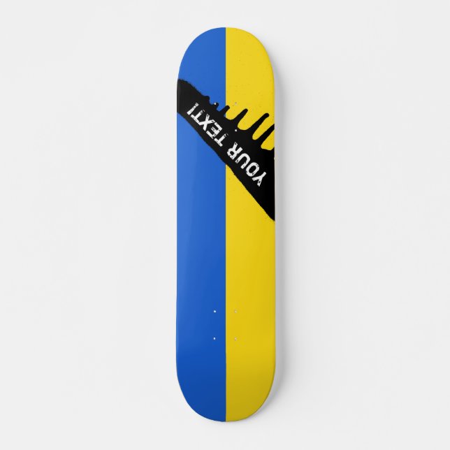 Flagge der Ukraine Skateboard (Vorne)