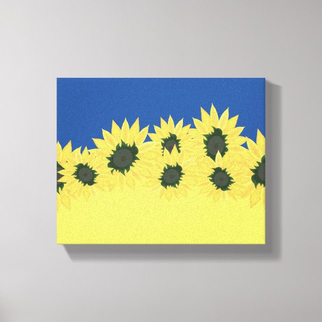 Flagge der Ukraine Stretched Canvas Print Leinwanddruck (Vorderseite)