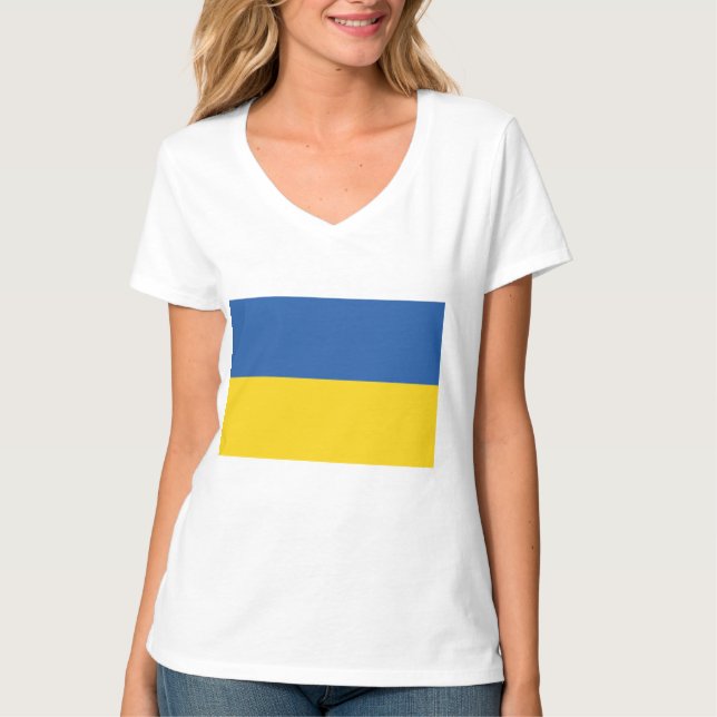 Flagge der Ukraine T-Shirt (Vorderseite)