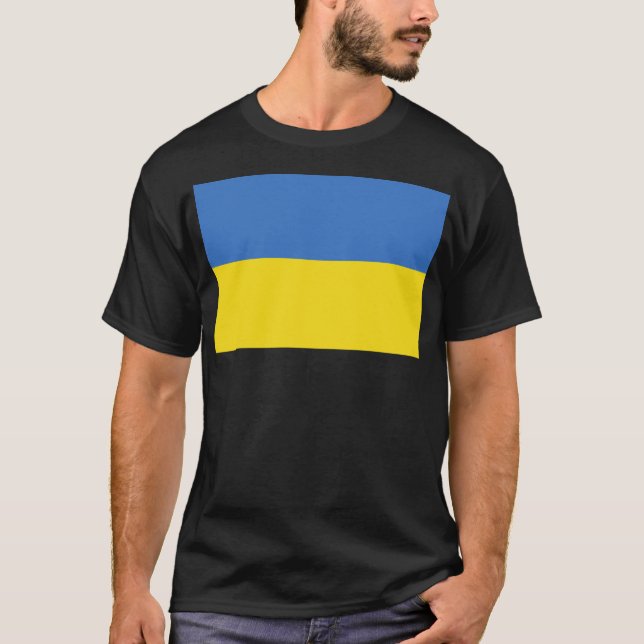 Flagge der Ukraine T-Shirt (Vorderseite)