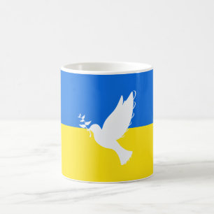 Flagge der Ukraine - Taube des Friedens - Freiheit Kaffeetasse