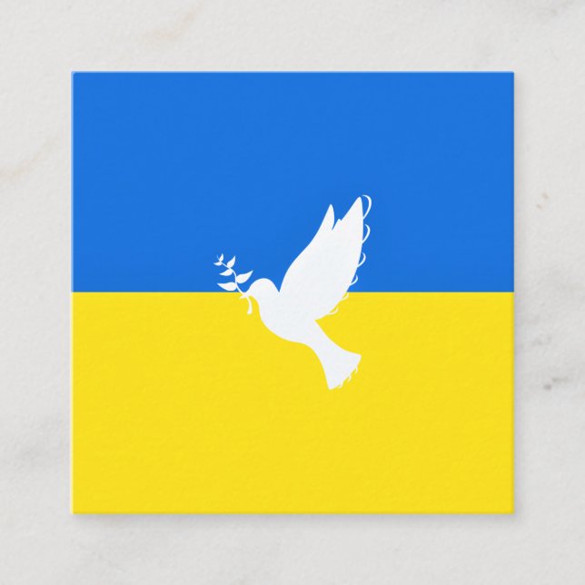 Flagge der Ukraine - Taube des Friedens - Freiheit Rabattkarte (Vorderseite)