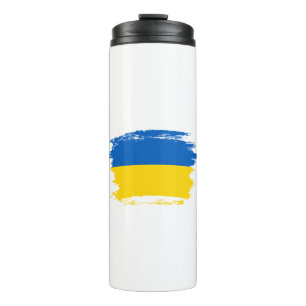 Flagge der Ukraine Thermosbecher