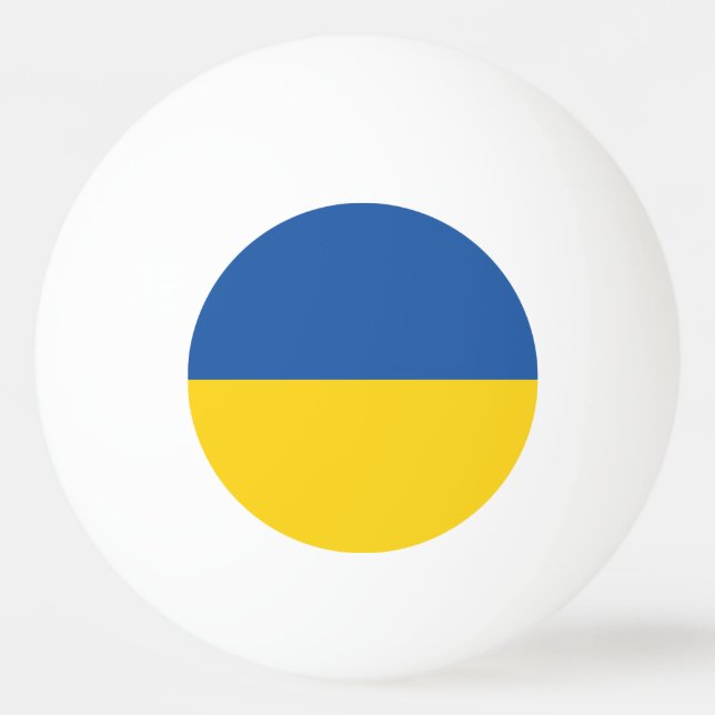 Flagge der Ukraine Tischtennisball (Vorderseite)