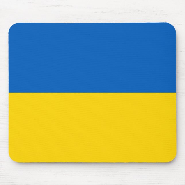 Flagge der Ukraine (Ukrainisch) Mousepad (Vorne)
