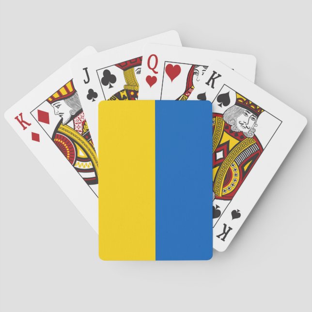 Flagge der Ukraine (Ukrainisch) Spielkarten (Rückseite)
