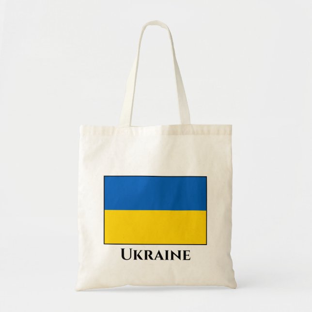 Flagge der Ukraine (Ukrainisch) Tragetasche (Vorne)