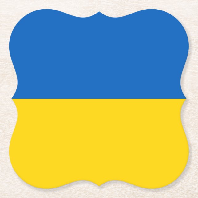Flagge der Ukraine (Ukrainisch) Untersetzer (Vorderseite)