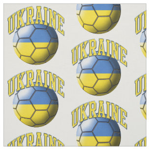 Flagge der Ukraine ukrainisches Fußballball-Muster Stoff