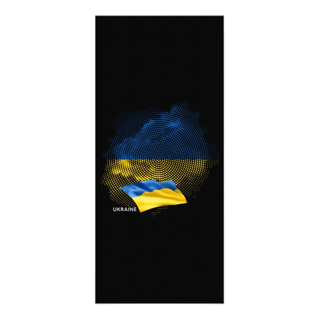 Flagge der Ukraine Werbekarte (Vorne)