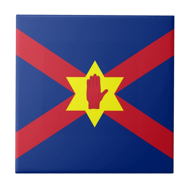 Flagge der Ulster Nation (Nordirland) Fliese (Vorderseite)