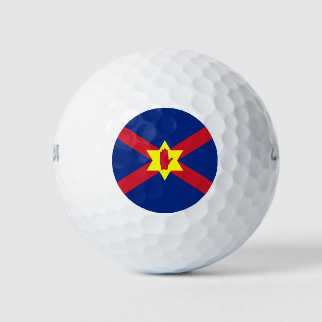 Flagge der Ulster Nation (Nordirland) Golfball (Vorderseite)