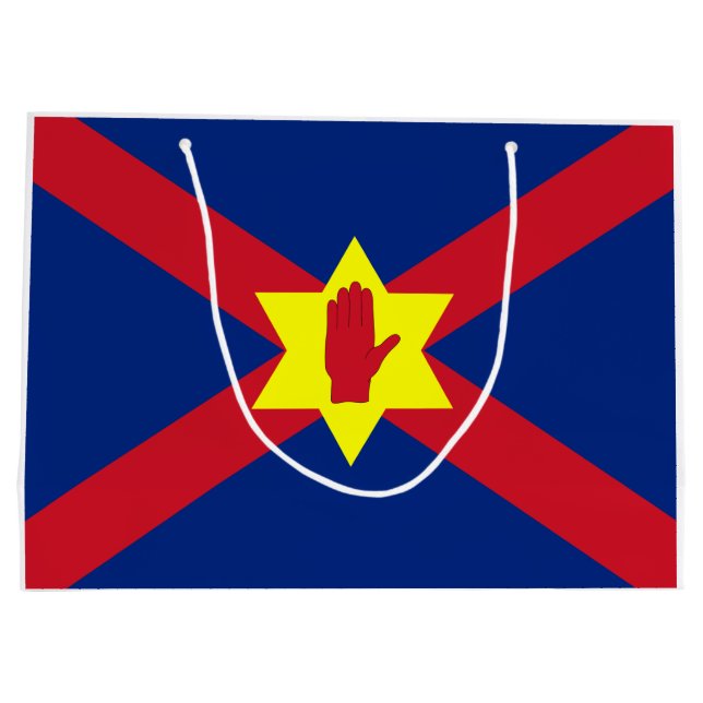 Flagge der Ulster Nation (Nordirland) Große Geschenktüte (Rückseite)