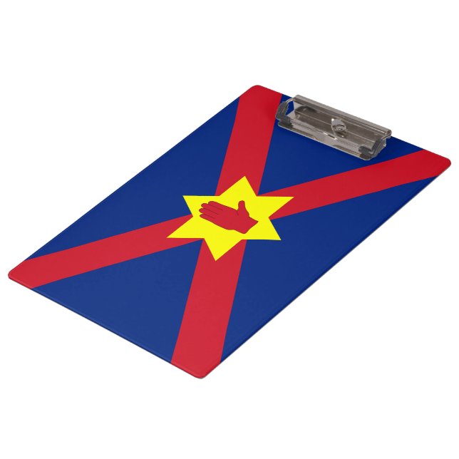 Flagge der Ulster Nation (Nordirland) Klemmbrett (Schrägansicht)